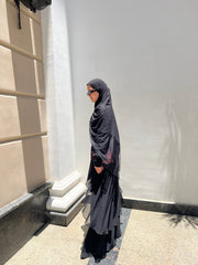 Chiffon cardigan abaya