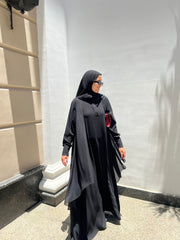 Chiffon cardigan abaya