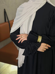 Pleated sleeves abaya