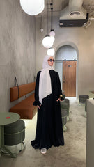 Pleated sleeves abaya