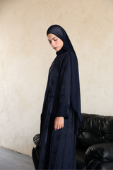 Navy Drape abaya