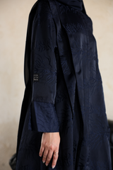 Navy Drape abaya