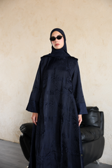 Navy Drape abaya