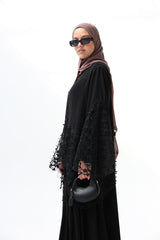Noire Dantelle  Abaya