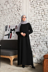 Side Pleated Abaya