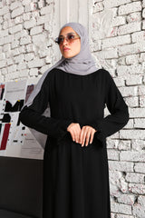 Side Pleated Abaya