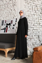 Side Pleated Abaya