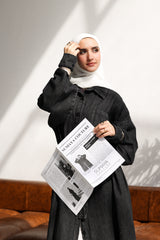 Twin slits shirt dress