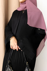 mix pleats abaya