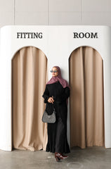 mix pleats abaya