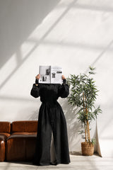 Twin slits shirt dress