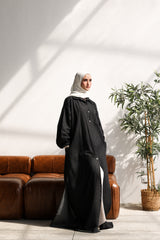 Twin slits shirt dress