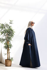 Denim flow shirt-dress