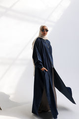 Denim flow shirt-dress