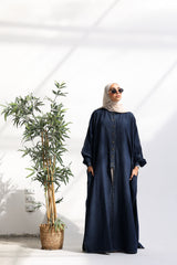 Denim flow shirt-dress